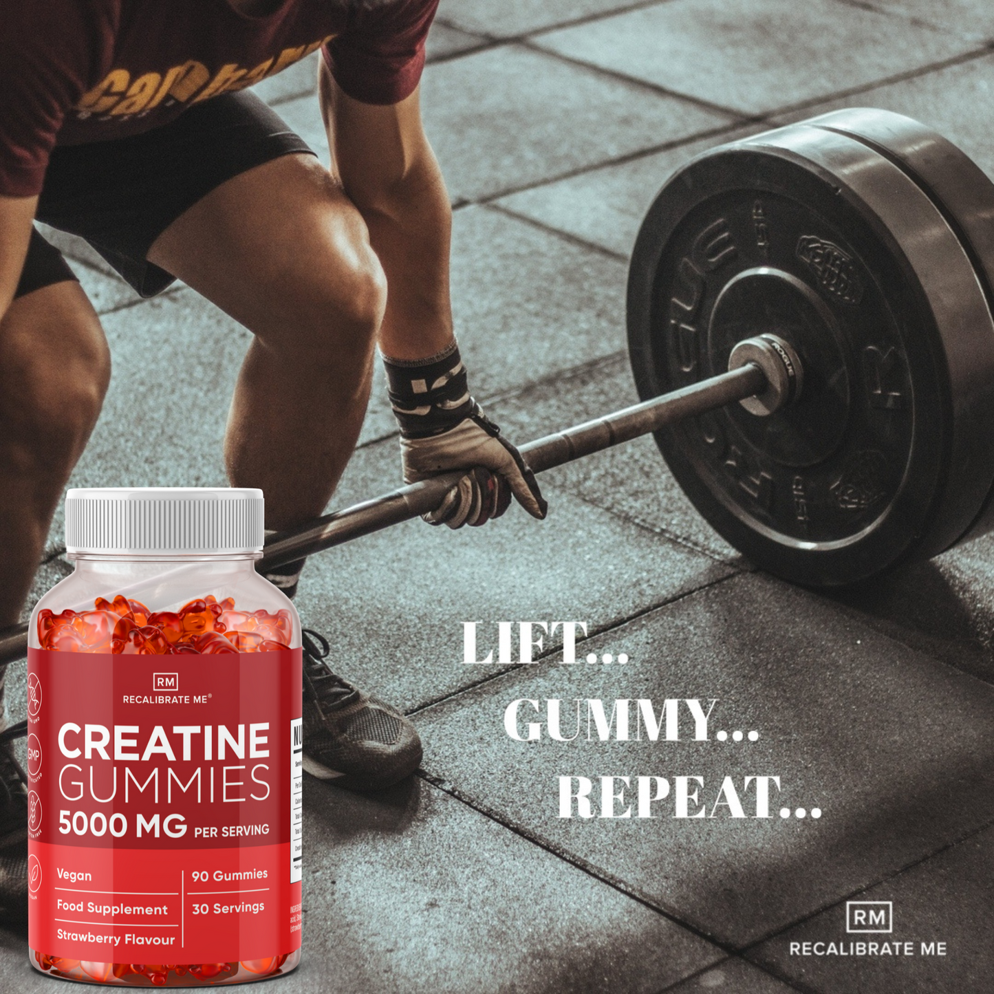 Creatine Gummies 5000MG (Strawberry Flavour) - Creatine Monohydrate