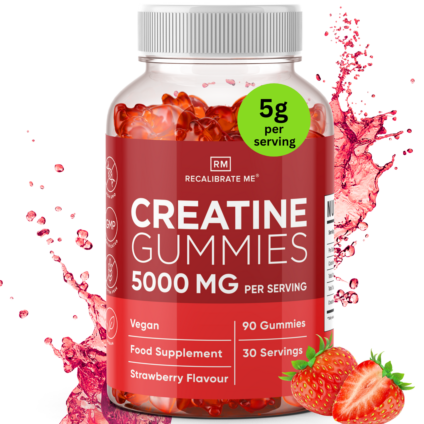 Creatine Gummies 5000MG (Strawberry Flavour) - Creatine Monohydrate