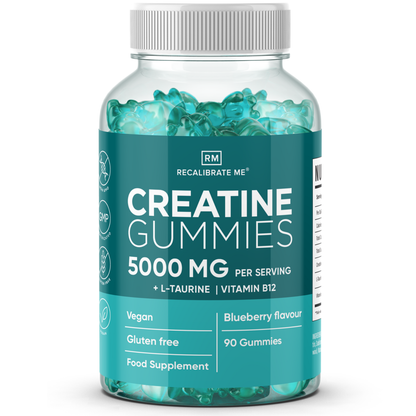 Creatine Gummies 5000 MG (Blueberry Flavour) - Creatine Monohydrate + L-Taurine + B12