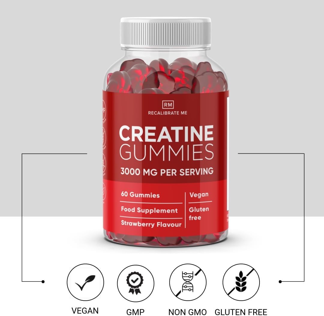 Creatine Gummies 3000mg (Strawberry Flavour) -  Creatine Monohydrate